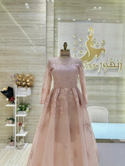 Custom-made party dress designed to flatter your figure.